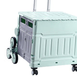Maxbell Folding Shopping Cart Multipurpose Luggage Trolley for Camping Office Moving Green