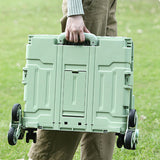Maxbell Folding Shopping Cart Multipurpose Luggage Trolley for Camping Office Moving Green