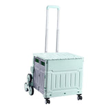 Maxbell Folding Shopping Cart Multipurpose Luggage Trolley for Camping Office Moving Green