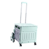 Maxbell Folding Shopping Cart Multipurpose Luggage Trolley for Camping Office Moving Green