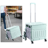 Maxbell Folding Shopping Cart Multipurpose Luggage Trolley for Camping Office Moving Green