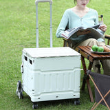 Maxbell Folding Shopping Cart Multipurpose Luggage Trolley for Camping Office Moving Green