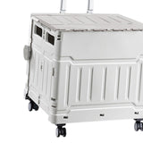 Maxbell Folding Shopping Cart Handcart Shopping Trolley Box for Office Travel Moving Grey