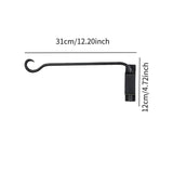 Wrought Iron Plant Hanger Rotatable Hanging Basket Bracket for Gardens Walls