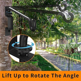 Wrought Iron Plant Hanger Rotatable Hanging Basket Bracket for Gardens Walls