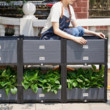 Maxbell Elevate Planter Box with Legs Deck Gardening Fruits Flower Raised Garden Bed