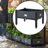 Maxbell Elevate Planter Box with Legs Deck Gardening Fruits Flower Raised Garden Bed