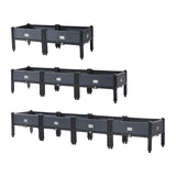 Maxbell Large Planter Box with Legs Backyard Patio Deck Flower Box Raised Garden Bed 100cmx40cmx33cm