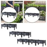 Maxbell Large Planter Box with Legs Backyard Patio Deck Flower Box Raised Garden Bed 100cmx40cmx33cm