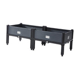 Maxbell Large Planter Box with Legs Backyard Patio Deck Flower Box Raised Garden Bed 100cmx40cmx33cm