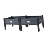 Maxbell Large Planter Box with Legs Backyard Patio Deck Flower Box Raised Garden Bed 100cmx40cmx33cm