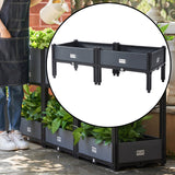 Maxbell Large Planter Box with Legs Backyard Patio Deck Flower Box Raised Garden Bed 100cmx40cmx33cm