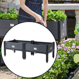 Maxbell Large Planter Box with Legs Backyard Patio Deck Flower Box Raised Garden Bed 100cmx40cmx33cm