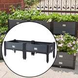 Maxbell Large Planter Box with Legs Backyard Patio Deck Flower Box Raised Garden Bed 100cmx40cmx33cm