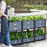 Maxbell Large Planter Box with Legs Backyard Patio Deck Flower Box Raised Garden Bed 100cmx40cmx33cm