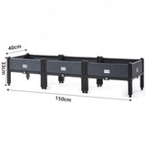 Maxbell Large Planter Box with Legs Backyard Patio Deck Flower Box Raised Garden Bed 150cmx40cmx33cm