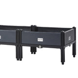 Maxbell Large Planter Box with Legs Backyard Patio Deck Flower Box Raised Garden Bed 150cmx40cmx33cm