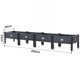 Maxbell Large Planter Box with Legs Backyard Patio Deck Flower Box Raised Garden Bed 200cmx40cmx33cm