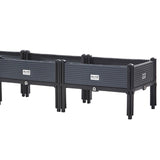 Maxbell Large Planter Box with Legs Backyard Patio Deck Flower Box Raised Garden Bed 200cmx40cmx33cm