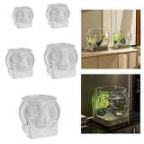Maxbell Fish Tank for Home Decor for Beginners and Enthusiasts Transparent Fish Bowl S