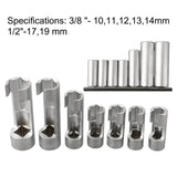 7Pcs Fuel Line Socket Wrench Set for 1/2" Screwdrivers Drive Diesel Injectors