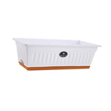 Flower Window Box Vegetable Planter Rectangular for Garden Kitchen Versatile White