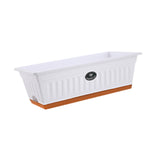 Flower Window Box Vegetable Planter Rectangular for Garden Kitchen Versatile White