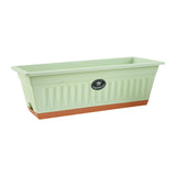 Flower Window Box Vegetable Planter Rectangular for Garden Kitchen Versatile Light Green