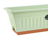 Flower Window Box Vegetable Planter Rectangular for Garden Kitchen Versatile Light Green