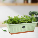 Flower Window Box Vegetable Planter Rectangular for Garden Kitchen Versatile Light Green