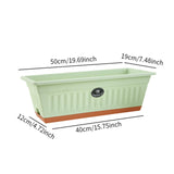 Flower Window Box Vegetable Planter Rectangular for Garden Kitchen Versatile Light Green