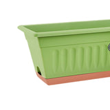 Maxbell Flower Window Box Vegetable Planter Rectangular for Garden Kitchen Versatile Green