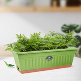 Maxbell Flower Window Box Vegetable Planter Rectangular for Garden Kitchen Versatile Green