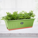 Maxbell Flower Window Box Vegetable Planter Rectangular for Garden Kitchen Versatile Green