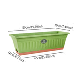 Maxbell Flower Window Box Vegetable Planter Rectangular for Garden Kitchen Versatile Green