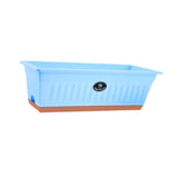 Flower Window Box Vegetable Planter Rectangular for Garden Kitchen Versatile Blue