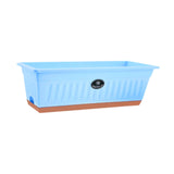 Flower Window Box Vegetable Planter Rectangular for Garden Kitchen Versatile Blue