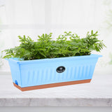 Flower Window Box Vegetable Planter Rectangular for Garden Kitchen Versatile Blue