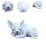 Maxbell Lying Fox Ornament Unique Decorations Balcony Resin Sleeping Fox Sculpture