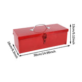 Maxbell Portable Metal Tool Box Organizer Versatile 15x6.3x5inch for Mechanic Sturdy