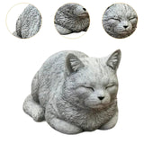 Outdoor Cat Statue Pet Balcony Remembrance Resin Memorial Cat Ornament