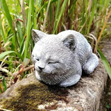 Outdoor Cat Statue Pet Balcony Remembrance Resin Memorial Cat Ornament