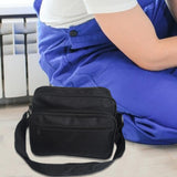 Maxbell Thickened Tool Bag Zipper Tool Pouch 24x19cm Multipurpose for Plumbers Black