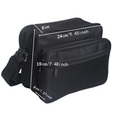 Maxbell Thickened Tool Bag Zipper Tool Pouch 24x19cm Multipurpose for Plumbers Black