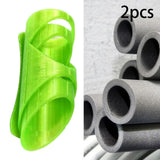 Maxbell 2 Pieces Pipe Wrap Insulation Foam Cutting Tool Accessory Professional Green