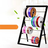 Maxbell Ribbon Organizer 5 Tier Spool Storage Tool for Sewing Craft Room Scarf Towel Black