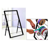 Maxbell Ribbon Organizer 5 Tier Spool Storage Tool for Sewing Craft Room Scarf Towel White