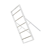 Maxbell Ribbon Organizer 5 Tier Spool Storage Tool for Sewing Craft Room Scarf Towel White