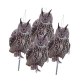 Maxbell 4Pcs Owl Decoy Lifelike Adornment Owl Statue for Farmhouse Orchard Outdoors
