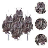 Maxbell 4Pcs Owl Decoy Lifelike Adornment Owl Statue for Farmhouse Orchard Outdoors